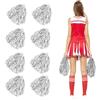 BDBFDFY 8PCS pompon da cheerleader,Pom Pom Cheerleader,Pom Pom Cheerleader Professionali,Fiore a Mano Cheerleader,per sport cheerleader, da sera, per feste notturne (D)