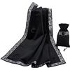 BLESSUME Wicca Altar - Tovaglia quadrata da leggere con tasca per carte di credito, 62 x 62 cm, colore: Nero