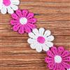 XCSJ 5 Yarde 2.5cm Nastro Di Fiori In Poliestere Passamaneria Decorativa Trim Nastro Fiore Applique Nastri Decorativi Tessuto Per Fascia Per Capelli, Abbigliamento, Decorazioni Per Feste (rosa rossa)