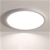 JDONG Plafoniera a LED da 54 W, piatta, ultra sottile, rotonda, 4000 K, diametro 50 cm, colore bianco