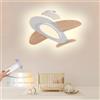 Wayluoung Plafoniera LED, 3000-6000K Dimmerabile Con Telecomando, 40W 40*50cm Lampada Per Cameretta Per Bambini In Legno + Acrilico, Lampada Sospensione LED Per Camerette Per Ragazze/Ragazzi Soggiorno