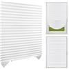 NUTKIT 90x150cm Tenda Plissettata Senza Foratura, Tende Oscuranti Adesive
