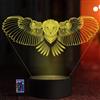 HPBN8 Ltd 3D Gufo Luce Della Notte 3D LED Lampada 7/16 Colori USB Power Telecomando Interruttore Tattile Giocattoli per Bambini Decor di Natale Regalo di Compleanno