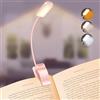 Gritin 9 LED Luce per Lettura Libri a Letto con Clip, Ricaricabile Lampada Luce da Lettura per Libro, 3 Temperatura Colore & Regolazione Continua, Ideale per Lampada Libro per Notturna-Rosa