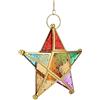 MOUMOUTEN Portacandele a forma di stella, lanterne in vetro colorato in stile marocchino, porta lampada a sospensione per patio, per matrimoni e feste per migliorare l'atmosfera