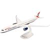herpa modello di aereo British Airways Airbus A350-1000 - G-XWBG, in scala 1:200 - Snap-Fit, pezzo da collezione, miniatura deco, statuetta con supporto in plastica