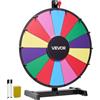 VEVOR Ruota dei Premi Girevole da 457 mm, Ruota Girevole a 14 Slot con Supporto, Roulette da Tavolo Win Fortune con Pennarello Cancellabile a Secco e 2 Pennarelli, 6 Colori, per Feste, Pub, Carnevale