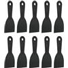 QUARKZMAN 10Pc Spatola Raschietto Larghezza 3 Spatola Plastica Flessibile Attrezzo Per Stucco Pittura Raschiatura Pareti Nero