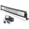 AUXTINGS 56 cm Curva Barra Led Fuoristrada,270W 3 Fila 6000K Barra Luce Led Con Strobo Cablaggio Kit, Per Auto Camion SUV Barca 4x4 Veicoli Offroad Guida Trattore, Impermeabile Faretti Fendinebbia