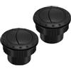 FAVOMOTO 60 mm per riscaldamento interno dell'auto, griglia di ventilazione, deflettore per climatizzatore, tetto laterale Air Black Vent Outlet Round Louvered Dash per rimorchi