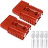 HISports Spina Anderson 175A, Spina di Collegamento rapido per Collegamento Batteria per Aria condizionata, Camper, roulotte, Barche, 2 Pezzi Rosso
