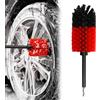 XZMCAT Spazzola Cerchi Auto, Spazzola per Ruota, 1/4 Spazzole Trapano, Elettrica Rotante Pulizia, Altamente Densa e Resistente Pennelli Pulizia Auto per Moto, Biciclette, Alluminio Cura Cerchioni Acciaio