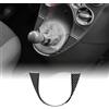 KUNGKIC Per Fiat Panda 169 2003-2011 Pannello Decorativo Centrale in Vera Fibra di Carbonio per Auto, Interno, Cambio, Cornice Adesivo Accessorio Regalo (Nero)
