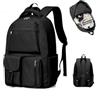 WEPLAN Zaino Scuola Media Superiore Ragazza Ragazzo, Zaino Università Lavoro Donna Uomo, Zainetto Porta PC 14 Pollici Impermeabile, Zaini Scuola Casual Donna Backpack,I1-Nero