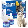 SilverChry Diffusore Feromoni per Gatti, Antistress Calmante per Gatti 60 Giorni, Feromoni Gatto Ridurre l'Ansia e Lo Stress, Kit Diffusore Calmante Gatti (1 Diffusore + 2 Ricariche 48ml)