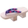 Kawaii-Story K-G-26-2 Viola Sakura Fiori Legno Chiaro Giappone Geta Doppio Tacco Sandalo Tabi Kimono Geisha, multicolore, 40 EU