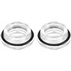 QUARKZMAN 2Pz Vetro Spia Olio Compressore Aria M36 x 1.5mm Maschio Indicatore Livello Liquido Testa Esagonale Plastica Olio Vista O-Ring per Aria Compressore Raccordi, Trasparente