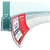 STEIGNER Guarnizione doccia curva UK12 40 cm (1 pz.) trasparente - Guarnizione box doccia verticale per doccia semicircolare o quarto di cerchio con porta 6-8 mm - Materiale flessibile, Impermeabile