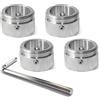 XJJAUGKLY 4 adattatori per termostato RA/RAV/RAVL M30 × 1,5, adattatore per valvola del radiatore, in acciaio inox 304, antiruggine, scatto di precisione, diametro interno 22 mm con chiave esagonale, per