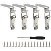 pawpoem 4PCS Chiusura di tensione in acciaio inossidabile con viti, Fermagli a Molla per Cassetta degli Attrezzi, Clip di Bloccaggio Robuste, Chiusure a Tensione Resistenti e Facili da Installare
