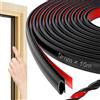 WDZGX 10M Guarnizione per Porta D-Tipo Guarnizioni D-profilo Insonorizzata Sigillatura in Striscia Blindata per Fessure Nelle Spazi Tra i Telai Delle Porte (10M)
