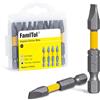 FamlTol Set di 10 punte per cacciavite SL6 da 50 mm, in acciaio S2, fusto esagonale magnetico da 1/4, adatto per avvitatore a percussione e avvitatore elettrico