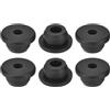 QUARKZMAN 6 Pezzi Occhielli in Gomma 18mm Foro di Perforazione, Passacavi Guarnizione 9mm ID Gommini Passacavo Scrivania Nero Siliconica per Tappo Organizzare Filo Cablaggio Casa Auto