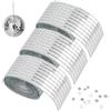 Zykra 4800 Pezzi Mini Specchio Mosaico Vetro, 5x5mm Mini Mosaico Piastrelle Autoadesive Quadrate, Autoadesivo Mosaic Piastrelle Argento, Tessere Mosaic per Decorazioni Fai-da-Te, Cucina, Bagno, Discoteca
