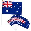 YAAVAAW 10 bandiere dell'Australia piccole bandiere dell'Australia 21x14 cm, bandiera a mano dell'Australia per le Olimpiadi, bandiera dell'Australia per i tifosi, mini bandiere dell'Australia da tenere in