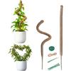 Mcbazel 2x80cm Pali di Muschio per Monstera per Piante, Trellis Flessibile in Fibra di Cocco con Accessori, Supporto Fai-da-te per Piante Monstera per Piante Grimpanti da Esterno e da Interno