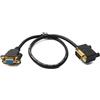 System-S D Sub15 Cavo 50cm HD VGA 15 Pin maschio a femmina DB15 Angolo Right Angled Adattatore