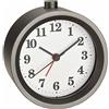 TFA Dostmann analogica in Metallo 60.1026 con meccanismo Silenzioso, Sveglia con Funzione Snooze, Grigio, (95 x (B) 50 x (H) 100 mm