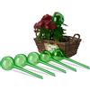 Relaxdays Sfere per Irrigazione, Set da 6, HxD 28x8 cm, Irrigatori da 250 ml per Piante e Fiori in Vaso, Plastica, Verde