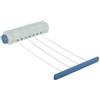 MSV 130037 Stendibiancheria da Muro 4 Fili 14m PP/PS in Bianco, Polipropilene/Polistirene, 29,3x6x6 cm