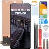 YHX-OU 6.67'' Nero TFT Schermo per Xiaomi Redmi Note 11 PRO+ 5G 21091116UG LCD Display Touch Screen Digitizer Ricambio Assembly con Utensili Inclusi E Vetro temperato
