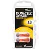 Duracell 10 pachi di 6 Duracell 13 Hearing Aid Easy Tab - Batterie per Protesi Acustiche