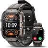 AVUMDA Smartwatch Uomo, 1.96 AMOLED Schermo Orologio Con Chiamata e Risposta Vivavoce, 100+ Modalità Sportive, IP68 Con Cardiofrequenzimetro Contapassi SpO2 per iOS/Android