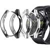 NEWZEROL 3 Pezzi Cover Compatibile per Huawei Watch GT3 46mm, Piena Copertura Cover Protettiva AntiGraffio in TPU per Huawei Watch GT3 46mm - Trasparente/Nero/d'Argento