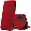 Verco Case per Samsung Galaxy M31s Custodia, Cover a Libro Pelle PU per Samsung M31s Custodia Premio Booklet Protettiva, Rosso