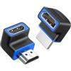 Cable Matters Combo-Pack Adattatori HDMI 8K@60Hz / 4K@120Hz 270 e 90 gradi con HDR (Adattatore HDMI 8K angolo retto/Adattatore HDMI 90 gradi) colore nero