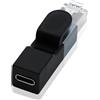 Duttek Adattatore da USB C a Ethernet, adattatore da USB C a RJ45 Gigabit, 1000 Mbps, tipo C femmina a connettore maschio RJ45 per MacBook Pro/Chromebook, Thunderbolt 3 tipo C Dongle di rete