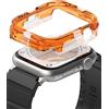 Ringke Fusion Bumper Compatibile con Cover Apple Watch serie 45mm / 44mm, Custodia Paraurti Protettiva a Doppio Strato - Neon Orange