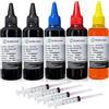 DLMELHOR Kit di ricarica di inchiostro per stampanti a getto d'inchiostro HP 61, 60, 62, 63, 564, 920, 901, 902, 932, 933, 934, 940, 950, 951, 952, 94, 95, 96, sistema CISS CIS, 4 colori (2 BK,C,M), ,Y)
