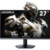 KOORUI Gaming Monitor 27 pollici, QHD 2560 x 1440 PC Schermo Tecnologia Adaptive-Sync (IPS, 170Hz, 1ms, DCI-P3 90%, Compatibilità Gsync, 2xHDMI, VESA, DisplayPort, Inclinazione Regolabile)