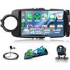 Rimoody 4G+64G Android Autoradio per Toyota Yaris 2012-2017 Wireless Carplay Android Auto, 9 Pollici Incell Touchscreen Radio GPS Navi WiFi Mirror Link Bluetooth FM/RDS EQ/SWC Telecamera Posteriore