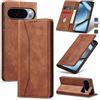 Jasonyu Cover per Google Pixel 10/10 Pro Flip Custodia in Pelle PU, Cover a Libro Portafoglio, Funzione Supporto, Magnetica, Slot Schede, TPU Bumper Caso Custodia (Marrone)