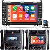 Techschermo 4+128GB Autoradio Android per Mercedes Classe A/B/V & Sprinter W906 W169 W245 B200 Vito Viano W639, Aggiornamento Radio Aftermarket con CarPlay, Android Auto, GPS, WiFi, Telecamera Posteriore