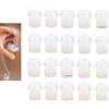 Lsgoodcare Confezione da 20 gommini di ricambio in gomma siliconica bianca, compatibili con Motorola Kenwood Icom Yaesu Baofeng HYT Midland Cobra radio sorveglianza auricolare auricolare acustico