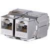 VIVOCH 5 pezzi Cat7 Keystone Jack, Cat7 RJ45 FTP Tipo senza attrezzi Modulo in lega di zinco Schermato Keystone Jack Adattatore jack 10 Gigabit modulare