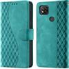 CaseGla Cover per Xiaomi Redmi 9C PU Pelle Custodia Flip Turquesa